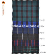 Grüner Tartan Plaid Baumwoll Nylon Stoff für Hemden